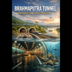 Industrial TBM equipment used for excavating the Brahmaputra Rail-Road Twin Tunnel.