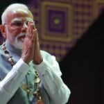 Comparative chart of global leaders featuring the PM Modi Instagram record at the top.