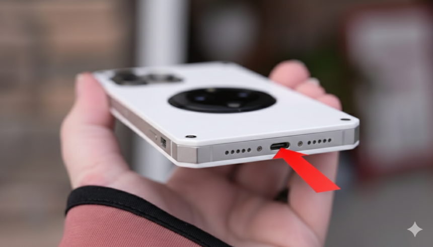 Thermal analysis showing dangerous heat levels at the charging interface, a precursor to Smartphone USB Port Damage.