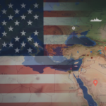 Iranian military conducting missile tests in the Strait of Hormuz amidst the US-Iran Conflict.