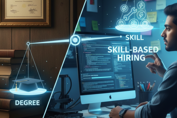 A stack of academic certificates symbolizing the crisis of Degree vs Skill Reality in the modern Indian job market.