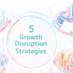 Infographic depicting the 5 Growth Disruption Strategies for startup scaling.