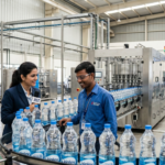 Finished inventory ready for distribution from the Bihar Water Factory Success facility.