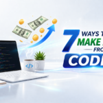 Student coder exploring 7 Ways to Make Money from Coding for financial independence.