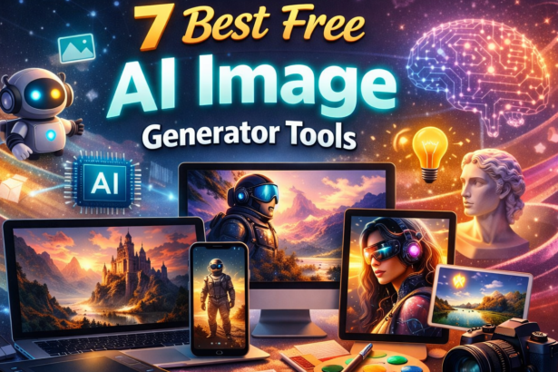 7 Best Free AI Image Generator Tools creating high-quality AI images for bloggers and content creators