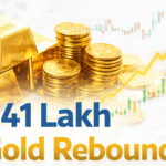 Professional display of gold bars highlighting the 1.41 Lakh Gold Rebound market value.