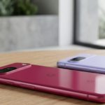 Google Pixel 10a flat back design in Berry and Lavender colors.