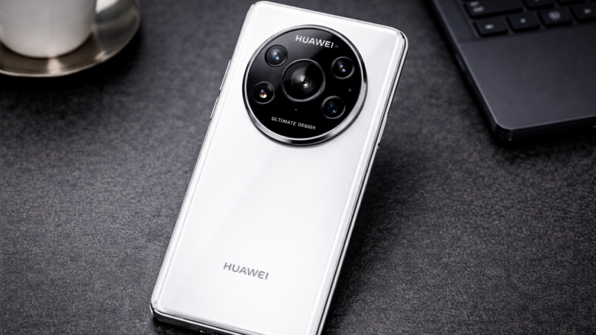 The premium gold Huawei Mate 80 Pro showing its unique dual ring camera design.