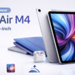 The new iPad Air M4 11-inch in vibrant purple color.