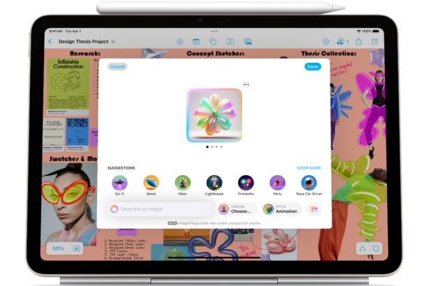 Apple iPad Air M3 11-inch Starlight edition with Apple Pencil Pro.