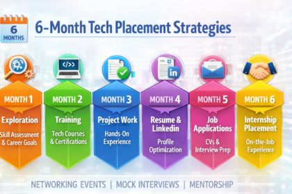 Comprehensive 6-Month Tech Placement Strategy roadmap for 2026 software engineering students.