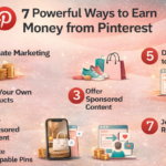 Professional creator analyzing the 7 Powerful Ways to Earn Money from Pinterest via a business dashboard.
