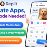 A high-resolution snapshot of a CSE student using the Replit Mobile App Builder to architect a React Native wellness application without manual coding.