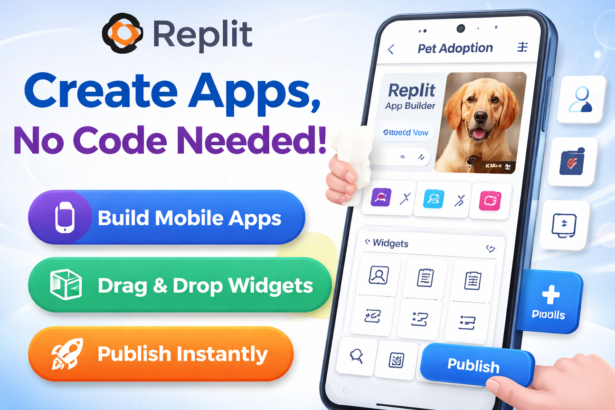 A high-resolution snapshot of a CSE student using the Replit Mobile App Builder to architect a React Native wellness application without manual coding.