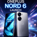 Official OnePlus Nord 6 Launch event poster highlighting April 7 release date in India.