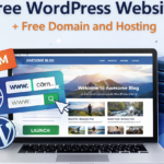 A step-by-step dashboard view of a Free WordPress Website Free Domain and Hosting setup in 2026.