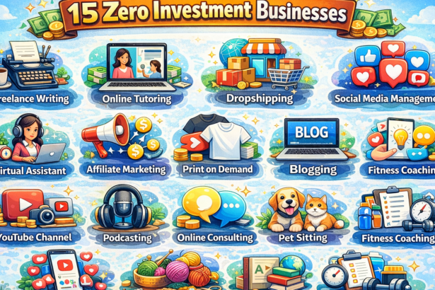 Top 15 Zero Investment Businesses for 2026 economic growth.