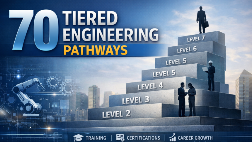 Table showing 70 Tiered Engineering Pathways including IITs, NITs, and Jadavpur University with average placement packages.