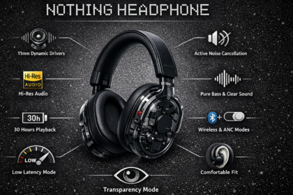 Features of Nothing Headphone with ANC, Hi-Res Audio, 30 Hours Battery and Transparency Mode
