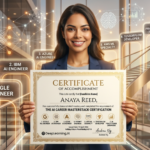 A professional holding a premium gold-foiled certificate representing mastery of 7 FREE AI Courses for the 2026 workforce.