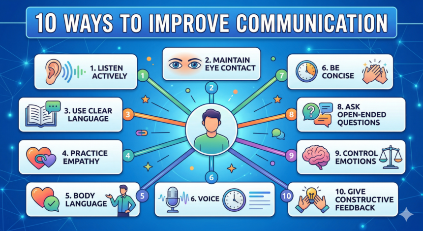 Flowchart illustrating the 4P framework: Pause, Process, Plan, and Proceed, as part of the 10 Communication Strategies.