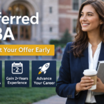 A young professional working confidently at a modern startup, representing the mental health benefits of the 12 Deferred MBA Power Pedagogy Trends.