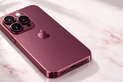 High-quality render based on 18 iPhone Pro Leaks showing the triple camera and red titanium.