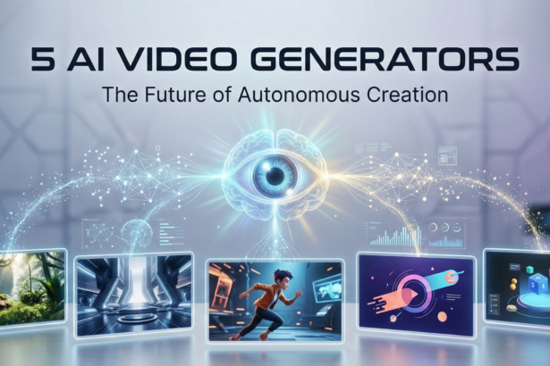 Dashboard interface of Google Veo 3.1 and Kling 3.0 illustrating 4K neural synthesis and audio-visual synchronization for 5 AI Video Generators.